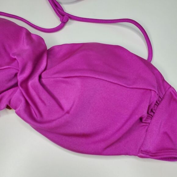 Victoria's Secret 36B Bikini Top Rio Twist Bold Magenta Very Sexy Swim Beach - Picture 4 of 11